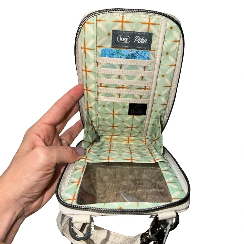 NWT LUG pike RFID cellphone crossbody bag - Earth Tones